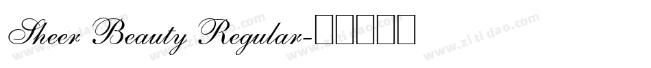 Sheer Beauty Regular字体转换